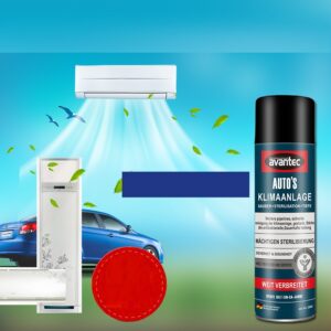 Chai Xịt Khử Mùi Máy Lạnh Và Trong Xe Ô Tô Avantec 230ml