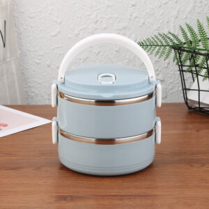 Hộp Đựng Cơm Lúa Mạch 2 Tầng Lõi Inox Cao Cấp