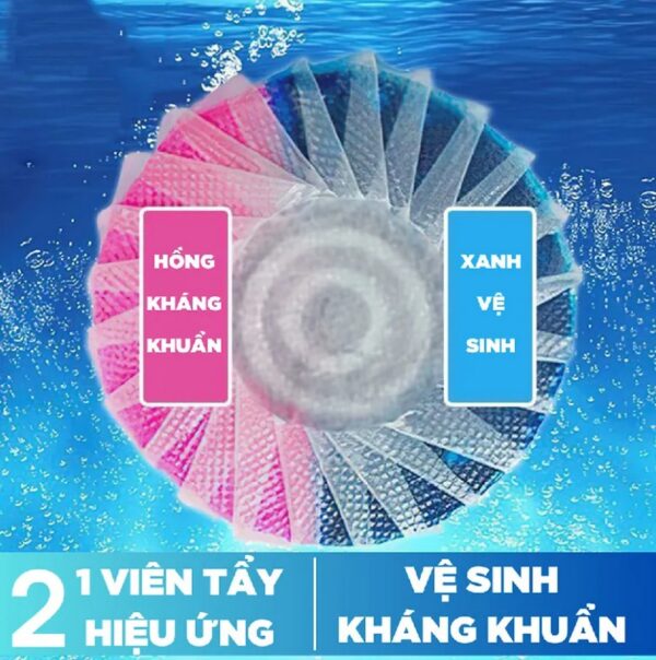 Viên Thả Bồn Cầu Nhật Bản 2 Trong 1 Làm Sạch Sâu, Khử Mùi, Hương Thơm Hoa Hồng