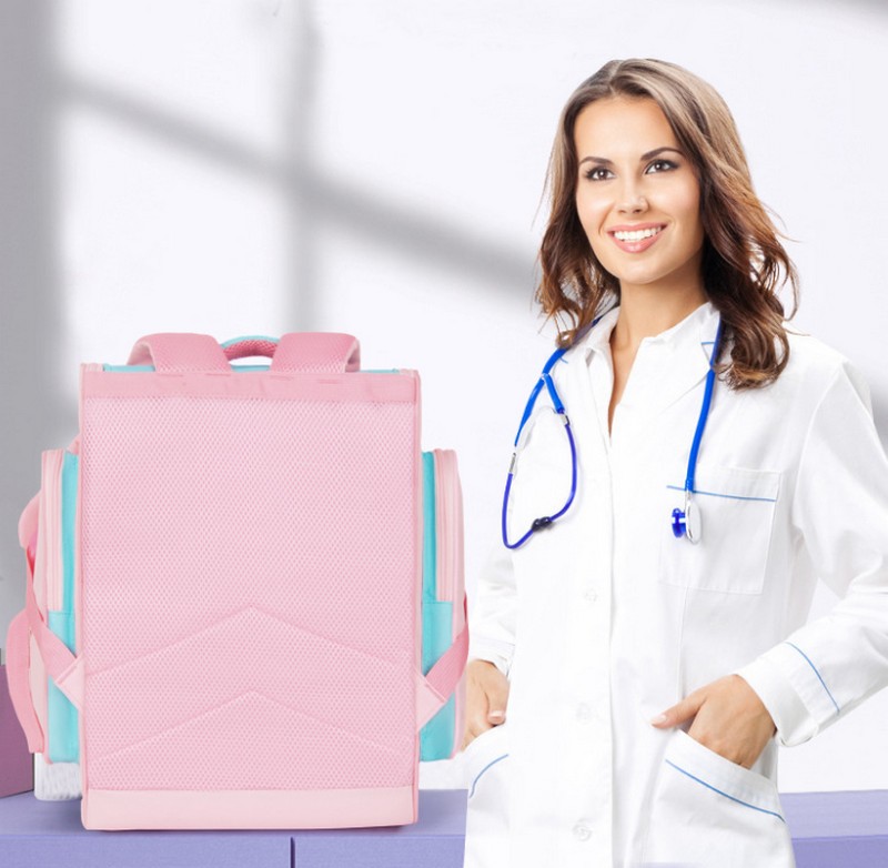 Balo Chống Gù Cho Bé Họa Tiết Gấu Dễ Thương