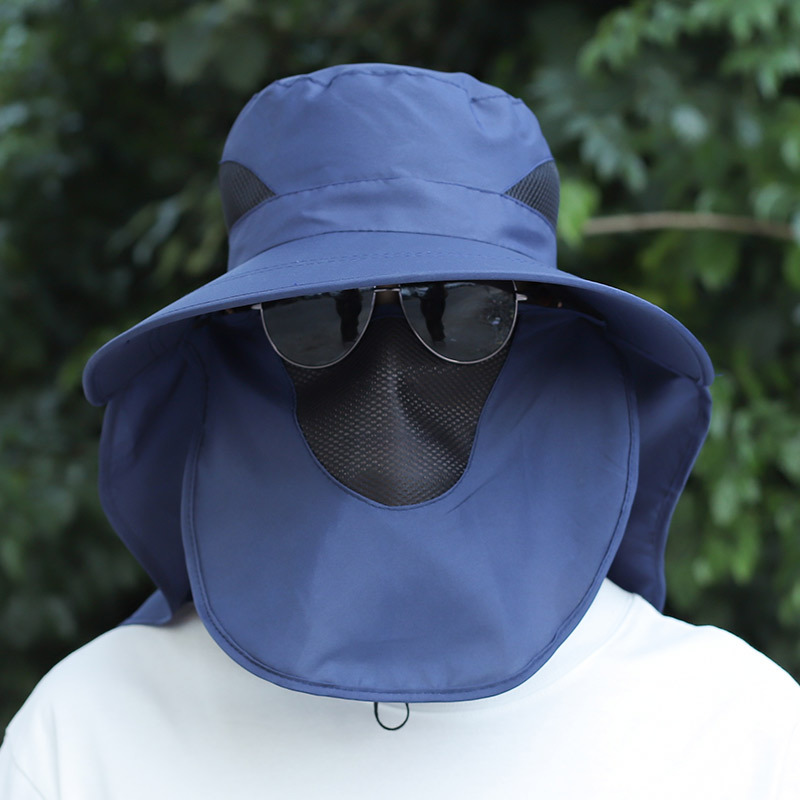 Mũ Rộng Vành Kèm Mặt Nạ Chống Nắng Có Thể Tháo Rời