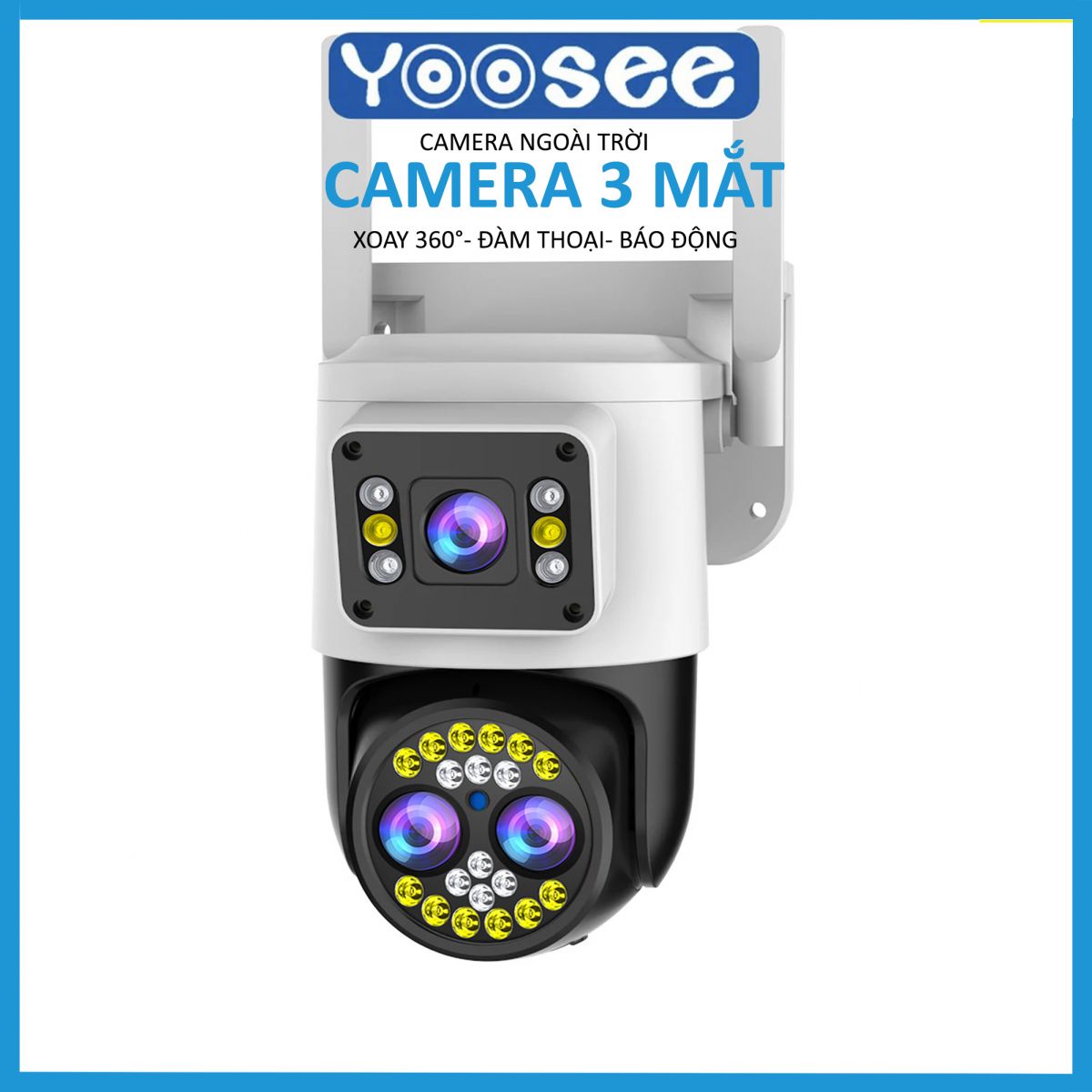 Camera Yoosee 3 Khung Hình Ptz R3 (8Mp) Có Cổng Lan, Có Đèn, Đàm Thoại