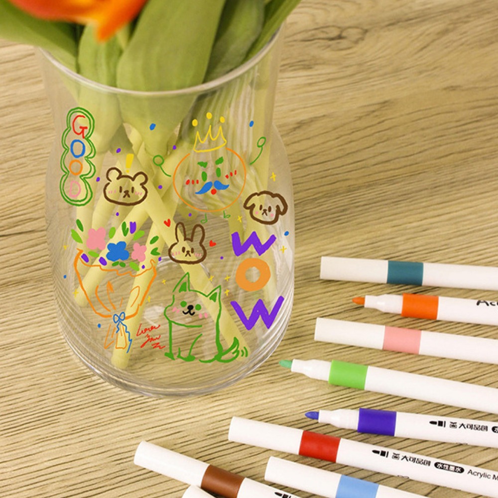 Bộ 36 Bút Màu Acrylic Marker Chống Nước Vẽ Trên Mọi Chất Liệu