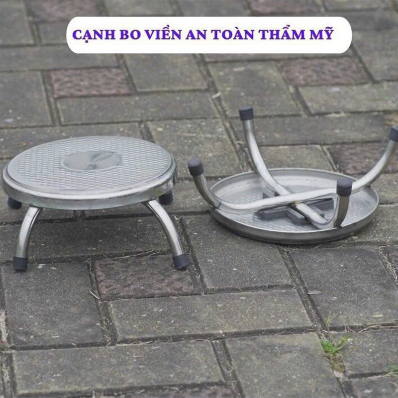 Ghế Đẩu Inox Lùn Chân Ngắn Để Nhà Tắm Tiện Dụng Ghế Đẩu Inox Lùn Chân Ngắn Để Nhà Tắm Tiện Dụng