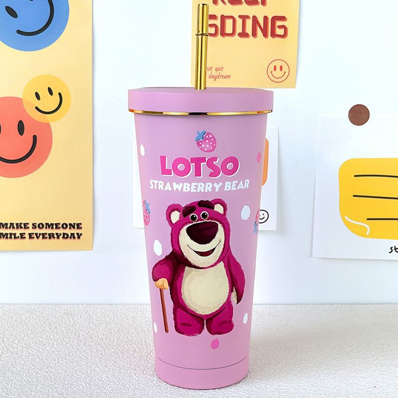Ly Giữ Nhiệt Inox Hình Gấu Losto 750Ml Kèm Ống Hút Inox Ly Giữ Nhiệt Inox Hình Gấu Losto 750Ml Kèm Ống Hút Inox
