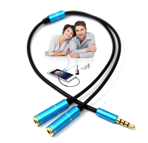 Cáp Chia Audio 1 Ra 2 Tai Nghe Chuẩn 3.5mm Dây Dài 30cm