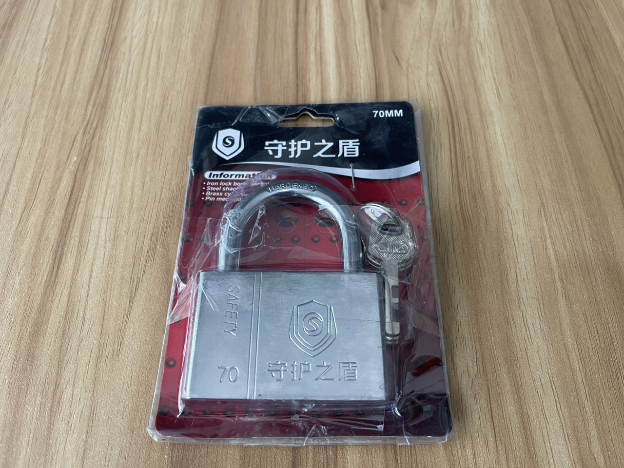 Ổ Khoá Safety Thép Không Gỉ 70Mm Cao Cấp Kèm 4 Chìa Khóa Siêu Bền