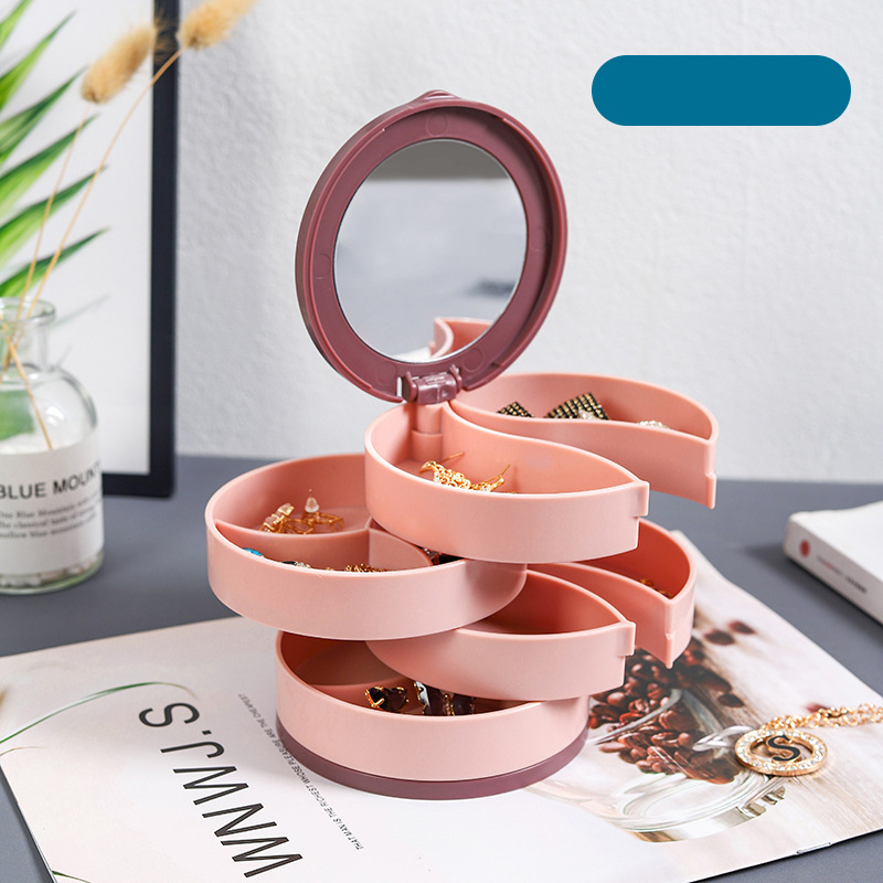 Hộp Đựng Trang Sức 4 Tầng Có Gương Hộp Đựng Trang Sức 4 Tầng Có Gương