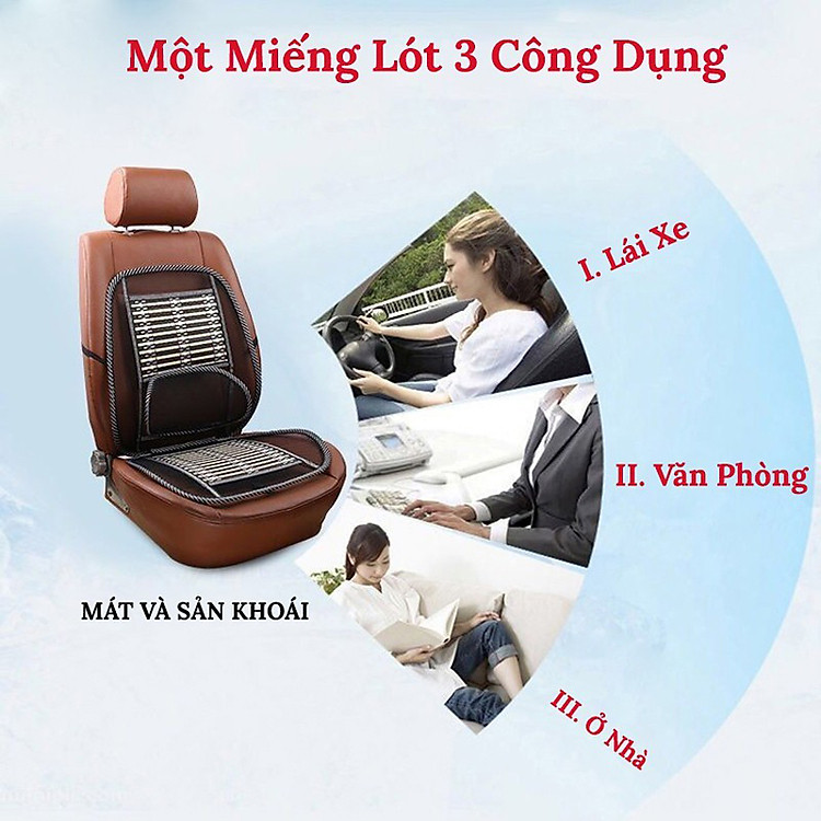 Tấm Tựa Lưng Và Mông Cong Thái Học Cho Xe Hơi