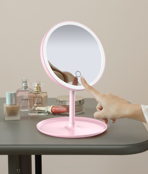 Gương Trang Điểm Đèn LED 28x18cm Sạc USB