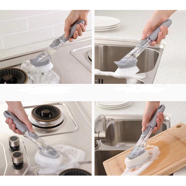 Cây Cọ Chà Rửa Xoong 2In1 Có Chổ Đựng Xà Phòng Cây Cọ Chà Rửa Xoong 2In1 Có Chổ Đựng Xà Phòng