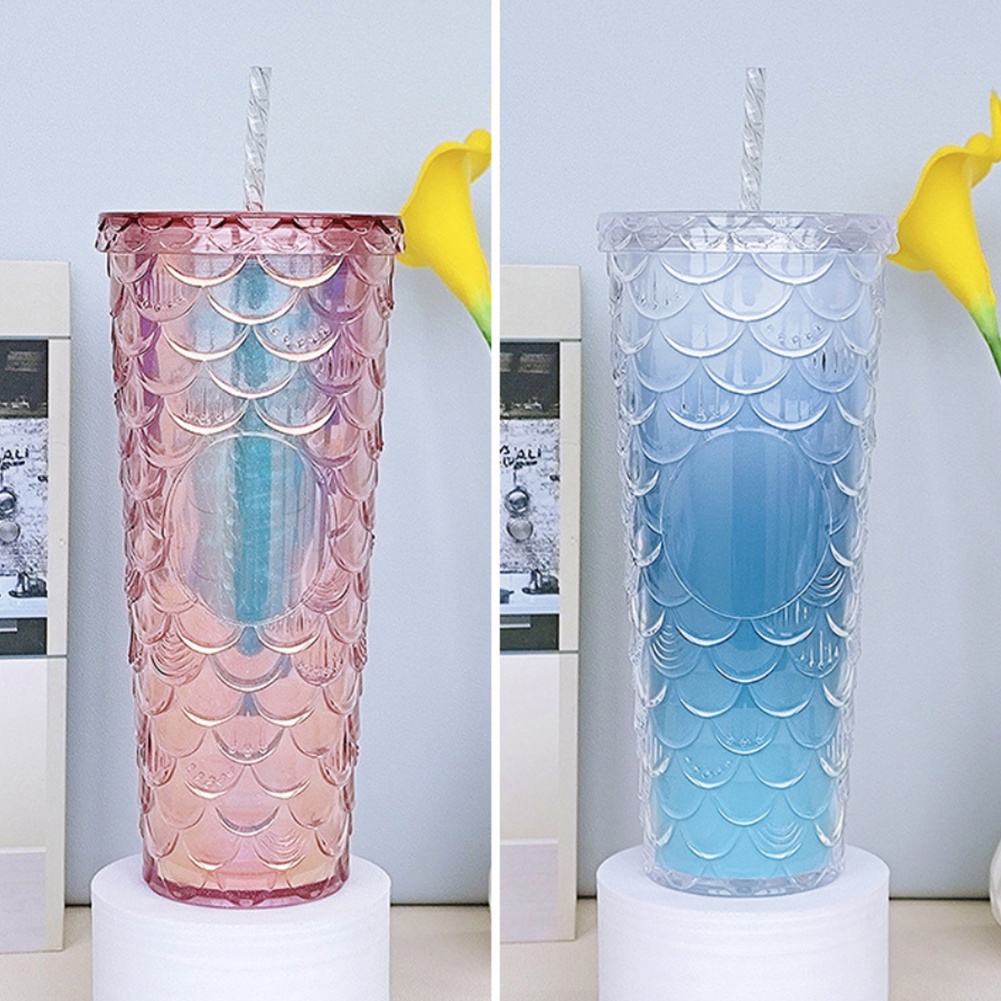 Ly Nước Vảy Cá Lấp Lánh 700Ml Kèm Ống Hút Ly Nước Vảy Cá Lấp Lánh 700Ml Kèm Ống Hút