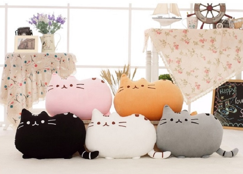 Gối Hình Mèo Dễ Thương 40x30cm Gối Hình Mèo Dễ Thương 40x30cm