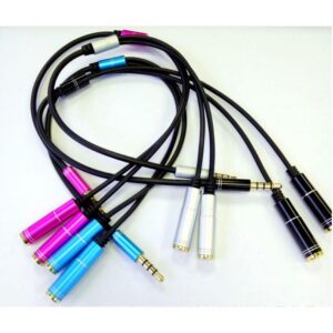 Cáp Chia Audio 1 Ra 2 (Tai Nghe Và Mic) Chuẩn 3.5Mm Dây Dài 38Cm