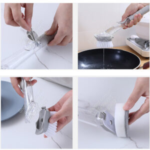 Cây Cọ Chà Rửa Xoong Nồi 2 Trong 1 Có Chổ Đựng Xà Phòng Tiện Lợi