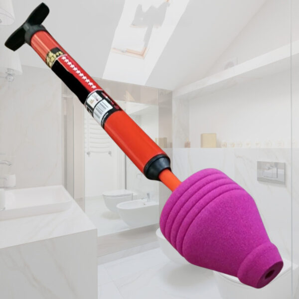 Dụng Cụ Bơm Thụt Nén Khí Giúp Thông Tắc Nghẽn Bồn Tiện Dụng 63X11Cm