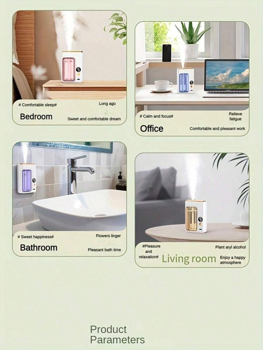 Máy Phun Sương Tinh Dầu Rhino H601 Tạo Ẩm 5 Chế Độ, Tích Điện, Nhỏ Gọn, Dán Tường