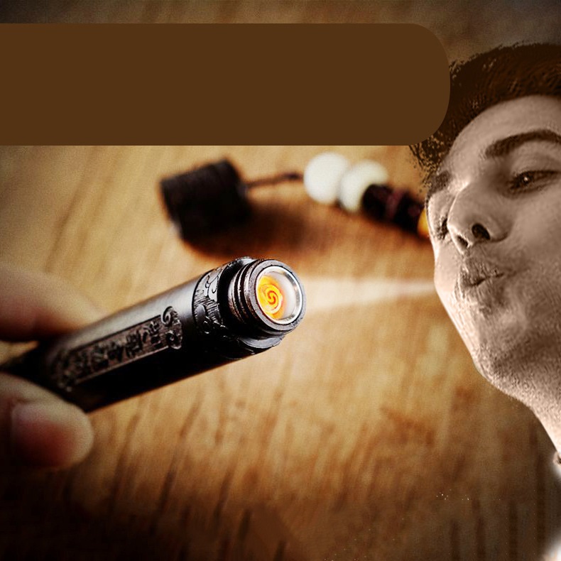 Bật Lửa Sạc Usb Bằng Gỗ