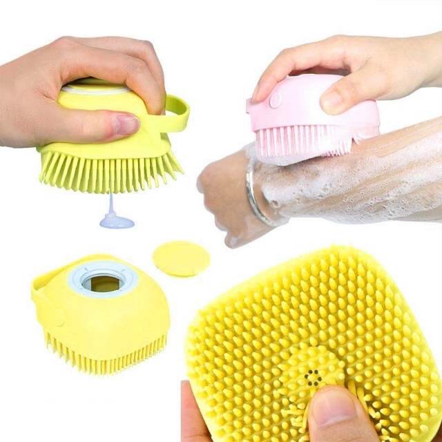 Bông Tắm Silicon Massage Body Hình Vuông, Có Dây Đeo