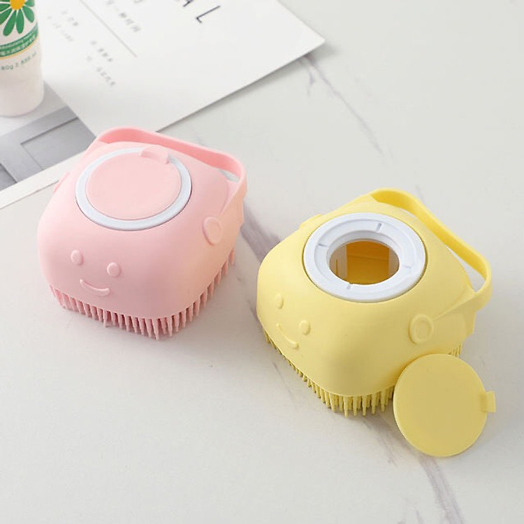 Bông Tắm Silicon Massage Body Hình Vuông, Có Dây Đeo