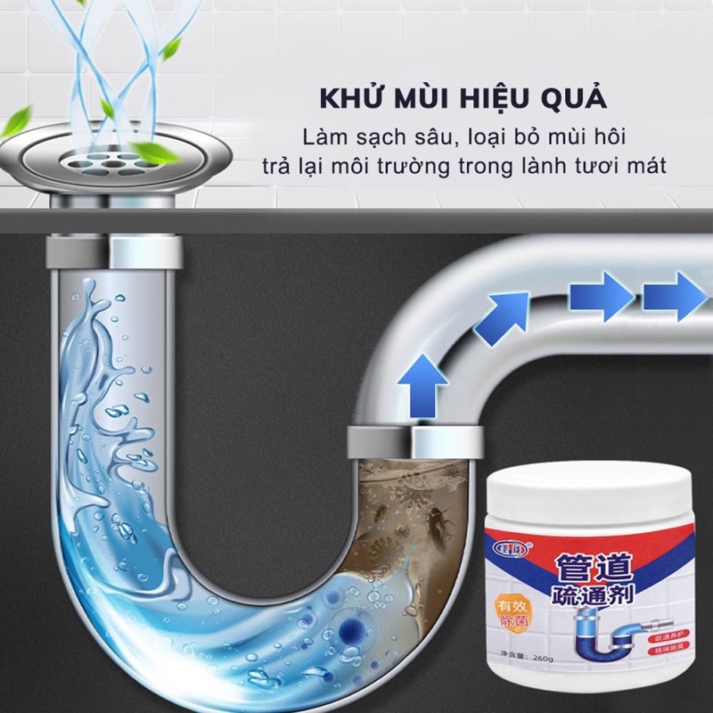 Bột Thông Tắc Cống Thần Thánh Hương Chanh Bạc Hà Bột Thông Tắc Cống Thần Thánh Hương Chanh Bạc Hà