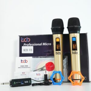 Bộ 2 Micro Karaoke Không Dây Cao Cấp Kcb-V3 . Cục Thu Đa Năng Chống Hú Cao Cấp