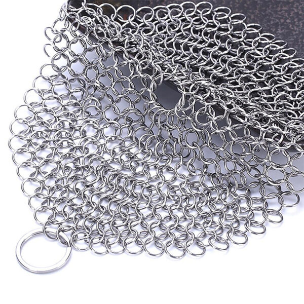 Miếng Chà Nồi Bằng Hợp Kim Không Gỉ Hình Tròn 7Cm Có Thể Tái Sử Dụng Nhiều Lần