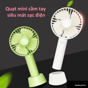 Quạt Sạc S2 4 Cánh Cầm Tay 3 Cấp Độ Cực Mát