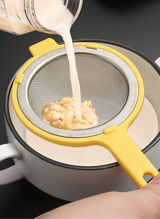Rây Lọc Dầu,thức Ăn Bằng Thép Không Gỉ Có Tay Cầm Nhựa