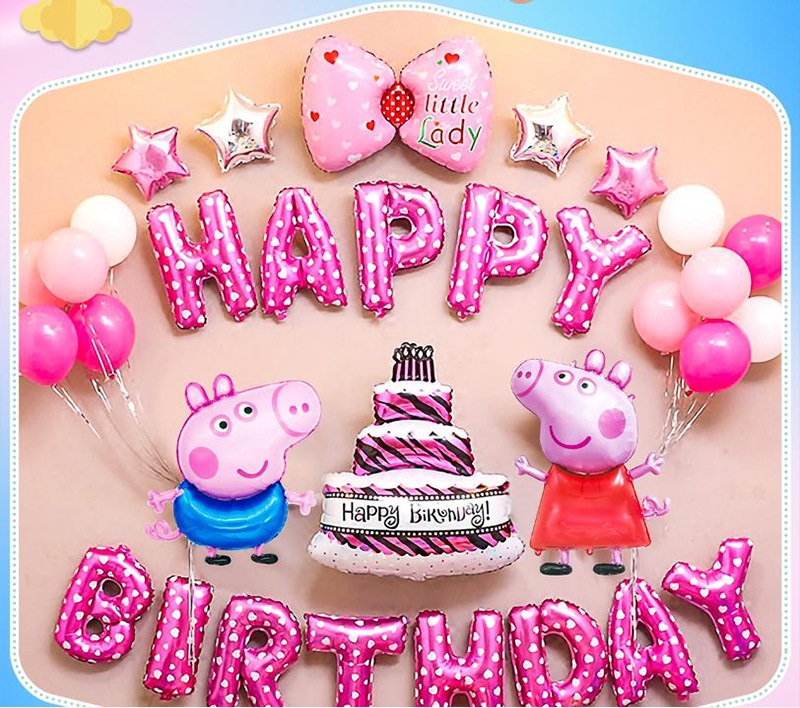 Combo Bong Bóng Trang Trí Sinh Nhật Cho Bé Gái Combo Bong Bóng Trang Trí Sinh Nhật Cho Bé Gái