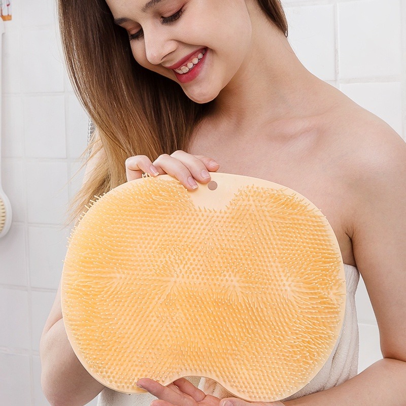 Bàn Chải Silicone Chà Lưng Massage Chân Chống Trượt Đa Năng