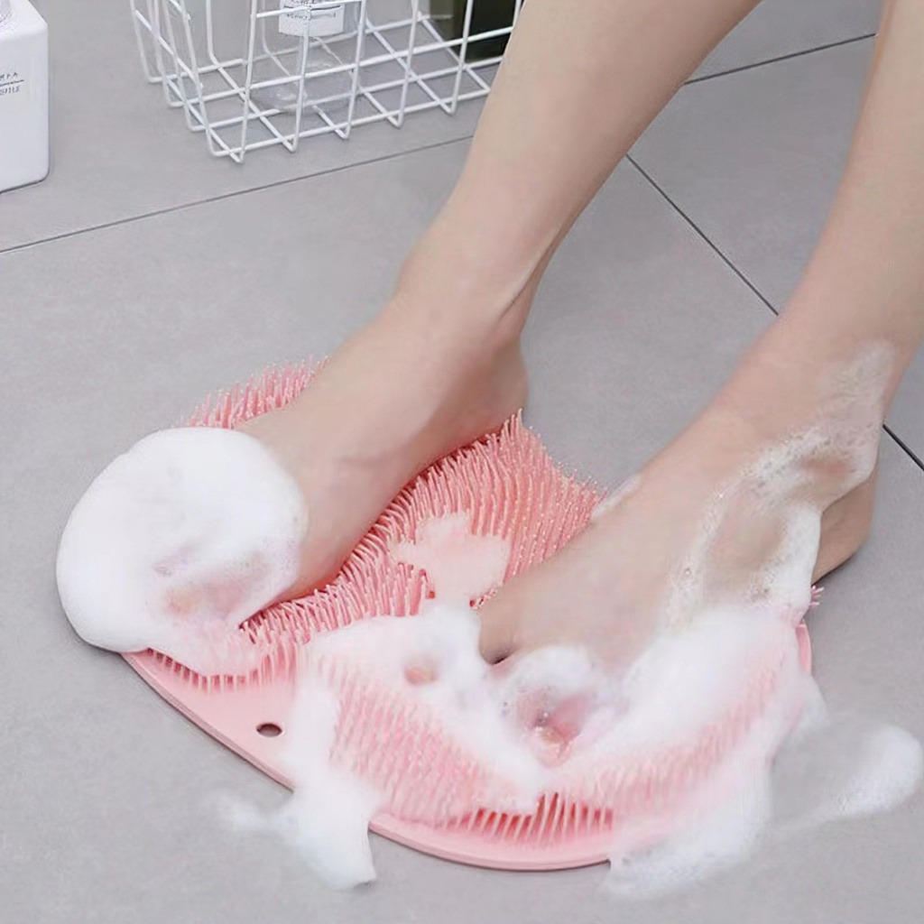 Bàn Chải Silicone Chà Lưng Massage Chân Chống Trượt Đa Năng