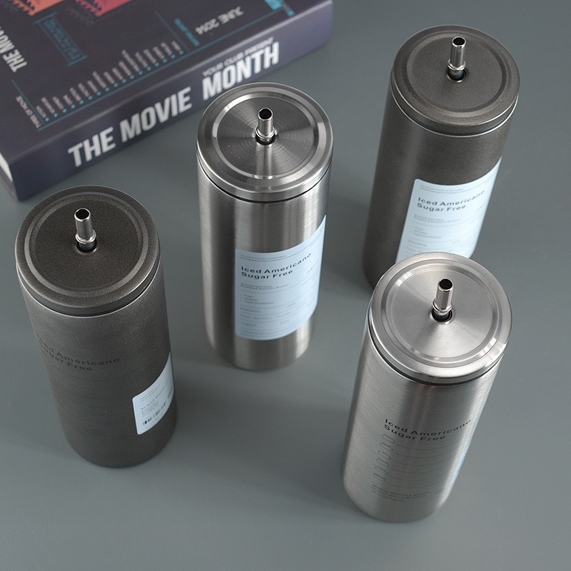 Ly Giữ Nhiệt Iced Americano Inox 304 Dáng Cao Kèm Ống Hút Ly Giữ Nhiệt Iced Americano Inox 304 Dáng Cao Kèm Ống Hút