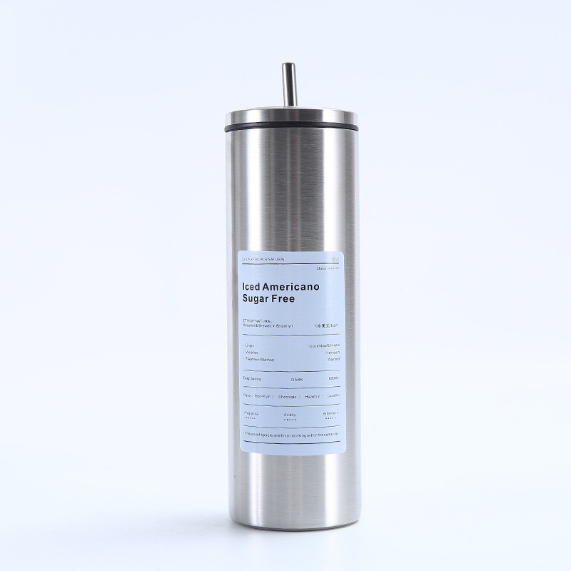 Ly Giữ Nhiệt Iced Americano Inox 304 Dáng Cao Kèm Ống Hút Ly Giữ Nhiệt Iced Americano Inox 304 Dáng Cao Kèm Ống Hút