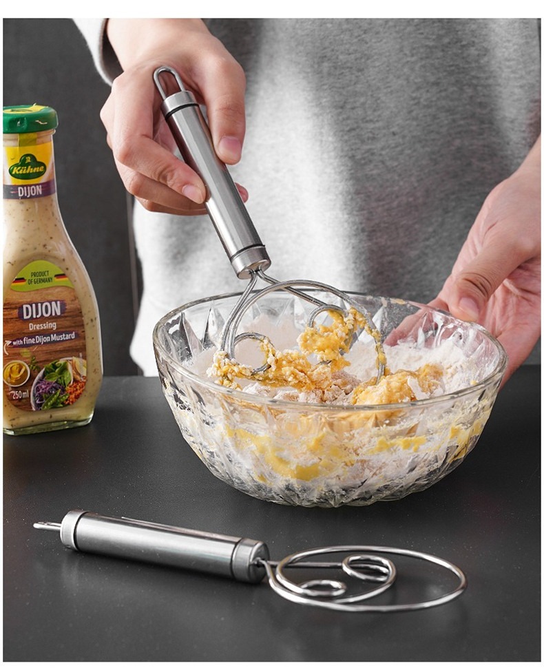 Dụng Cụ Đánh Khuấy Trứng, Trộn Bột, Làm Bánh Inox 304 Đa Năng