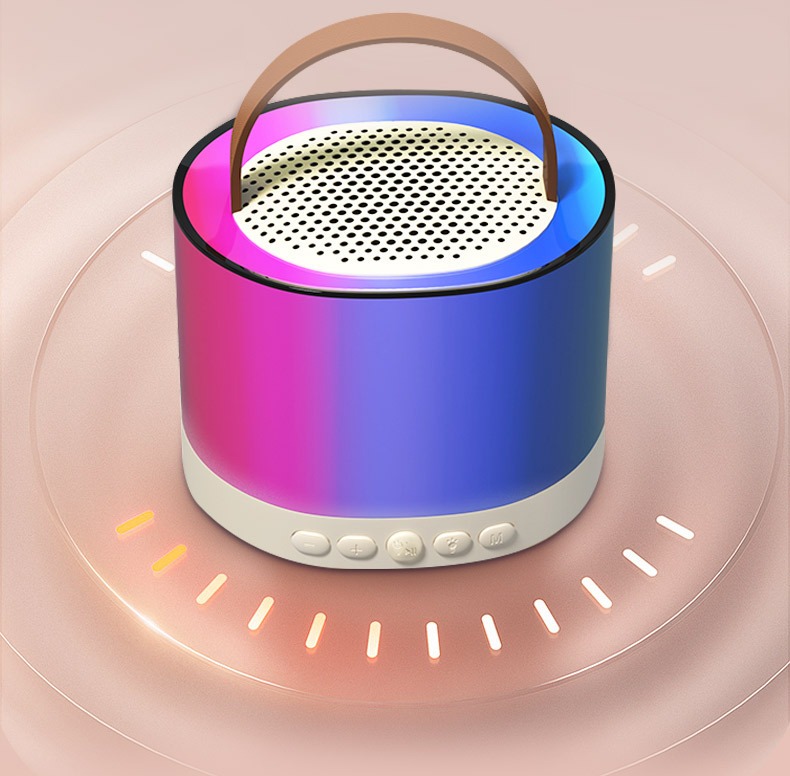 Loa Karaoke Bluetooth Mini Đổi Màu K52 Kèm 2 Mic