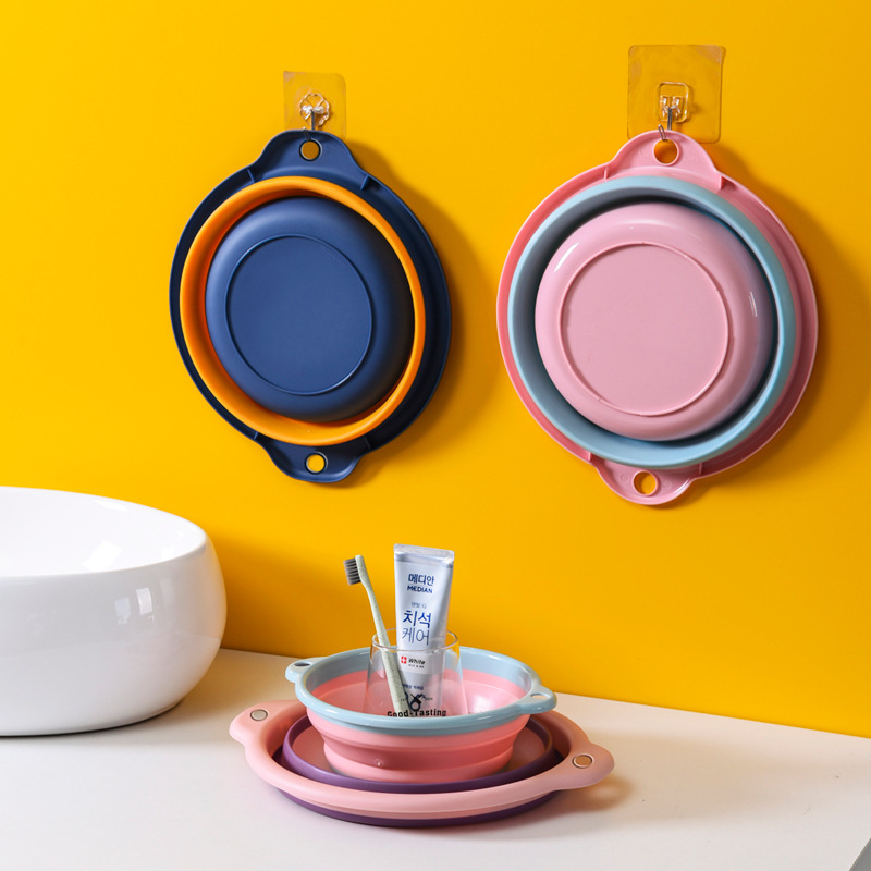 Thau Chậu Rửa Gấp Gọn Màu Trơn Tiện Dụng 35Cm