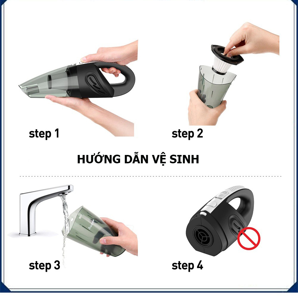 Máy Hút Bụi Cầm Tay 120W Không Dây Cao Cấp Lực Hút 12000Pa Máy Hút Bụi Cầm Tay 120W Không Dây Cao Cấp Lực Hút 12000Pa