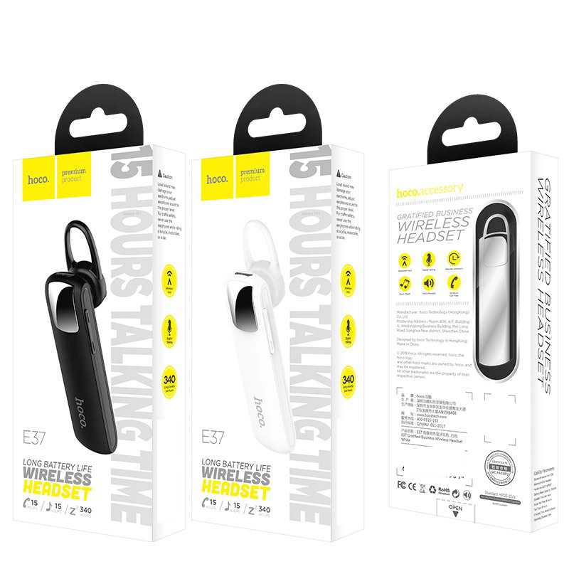 Tai Nghe Bluetooth 1 Bên Hoco E37 Phiên Bản Doanh Nhân Pin 10H Siêu Trâu