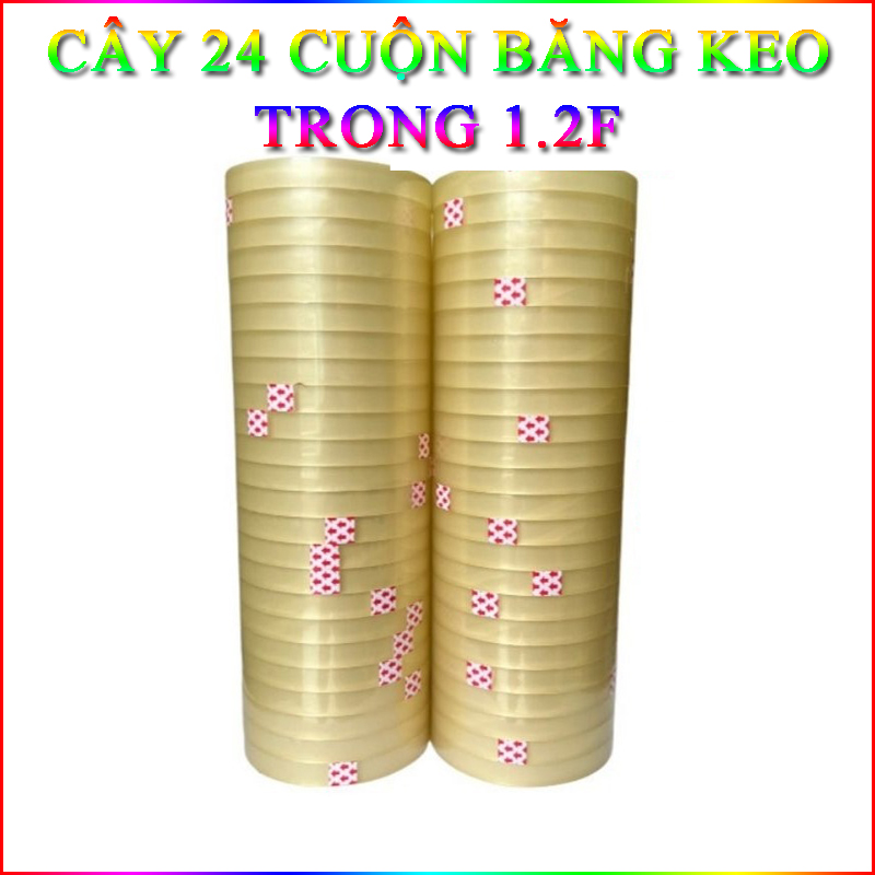 1 Cây 24 Cuộn Băng Keo Trong 1.2F 100 Yard Tiện Lợi Dễ Dụng 1 Cây 24 Cuộn Băng Keo Trong 1.2F 100 Yard Tiện Lợi Dễ Dụng