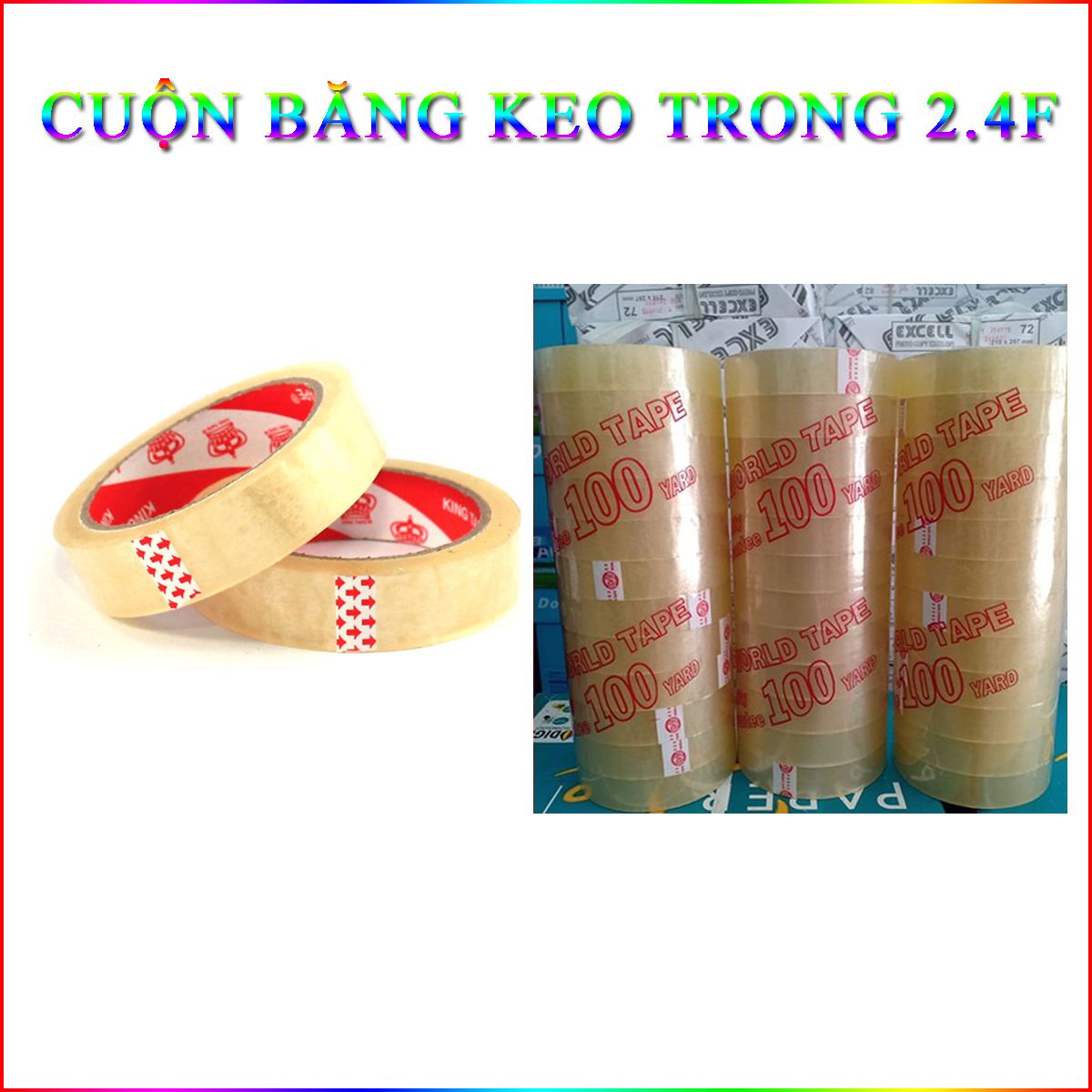 1 Cây Băng Keo Trong 2.4F 100 Yard Tiện Lợi Dễ Dụng