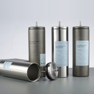 Ly Giữ Nhiệt Inox 304 Sugar Free Loại Cao Kèm Ống Hút