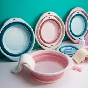 Thau Chậu Rửa Gấp Gọn Màu Trơn Tiện Dụng 35Cm
