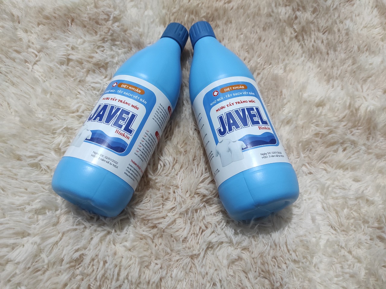 Nước Tẩy Trắng Quần Áo Javel Chai Lớn 500Ml Công Nghệ Đức Hạn Dùng 3 Năm