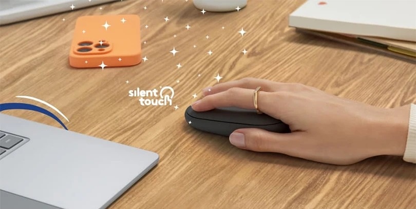 Chuột Văn Phòng Không Dây Logitech M350 Pebble Wireless 2.4Ghz Bluetooth
