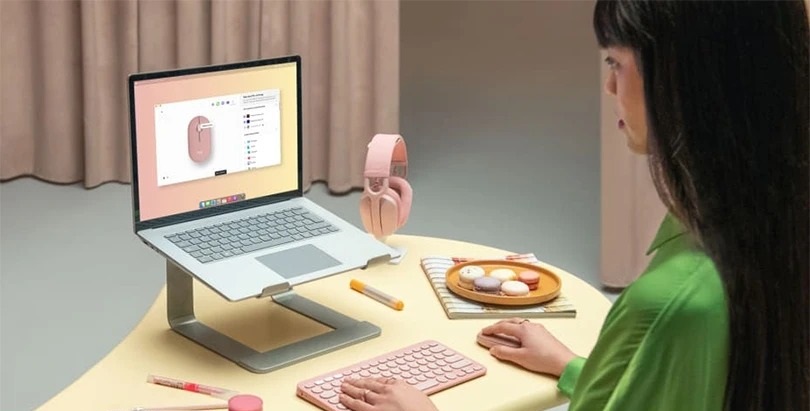 Chuột Văn Phòng Không Dây Logitech M350 Pebble Wireless 2.4Ghz Bluetooth