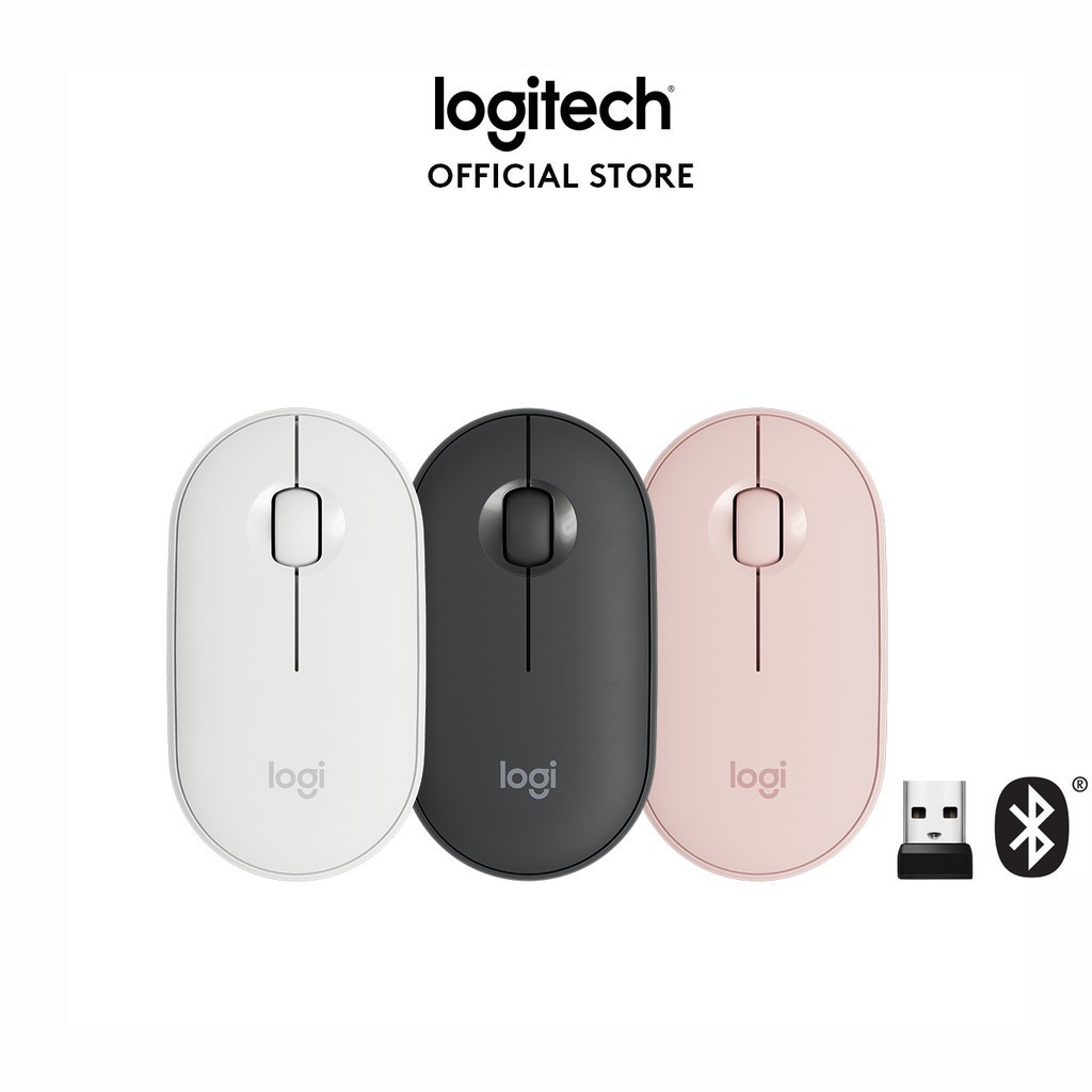 Chuột Văn Phòng Không Dây Logitech M350 Pebble Wireless 2.4Ghz Bluetooth