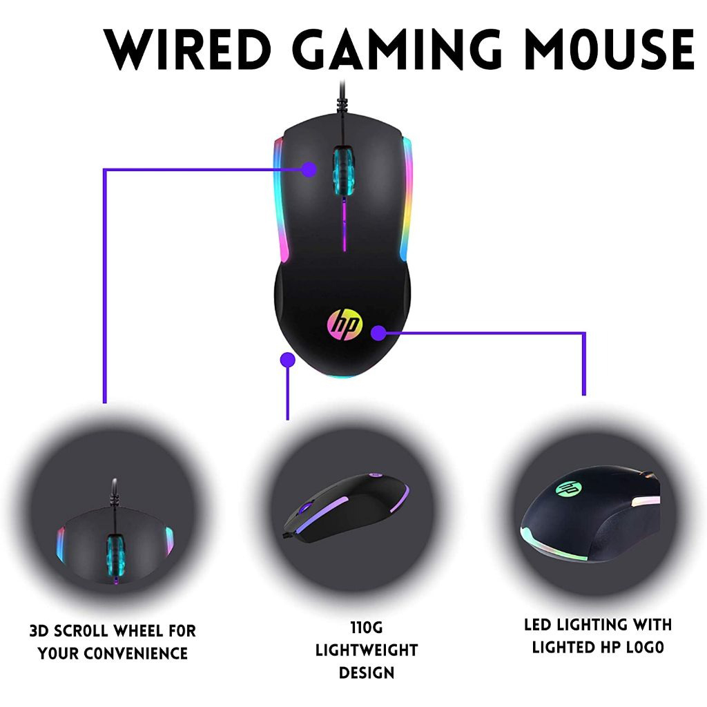 Chuột Game Thủ Hp M160 Led Rgb Tự Thay Đổi Màu Chuột Game Thủ Hp M160 Led Rgb Tự Thay Đổi Màu