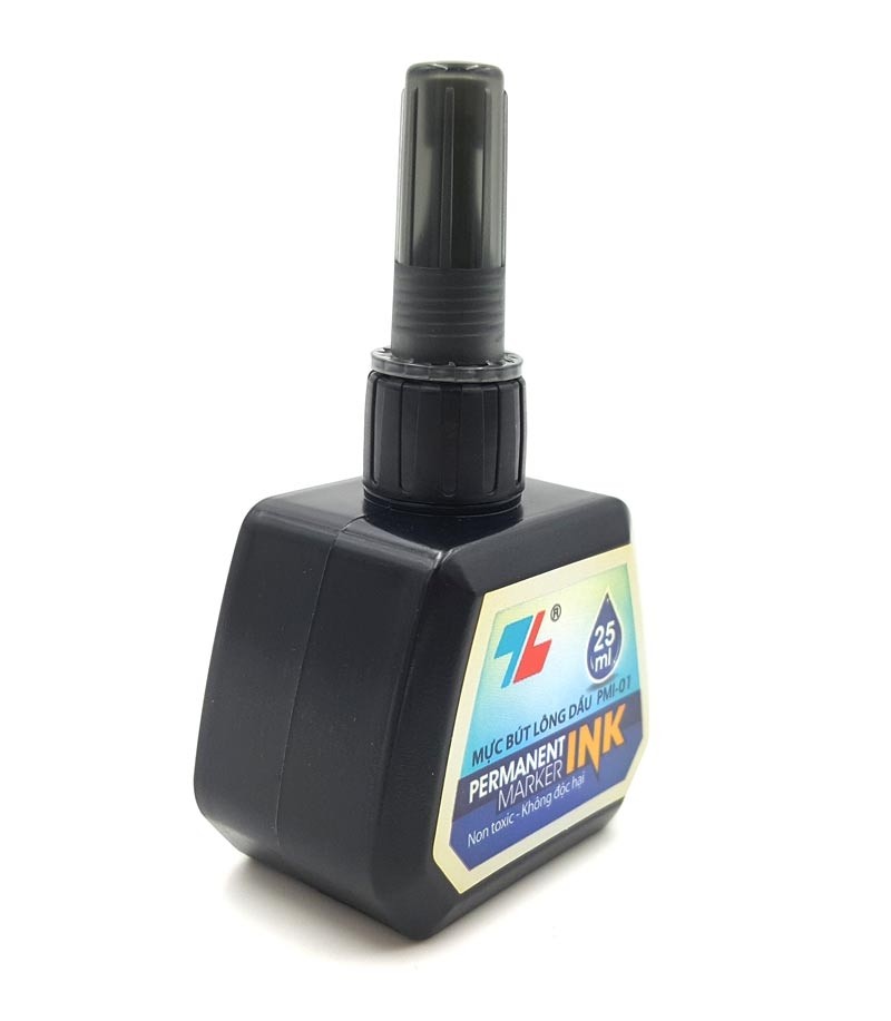 Mực Bút Lông Dầu Thiên Long Màu Đen 25ml