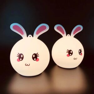 Đèn Ngủ Silicon Hình Thỏ Led Đổi Màu Siêu Dễ Thương